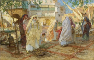 Árabe Painting - APRES LA FETE PORT D ALGER Frederick Arthur Bridgman Arab